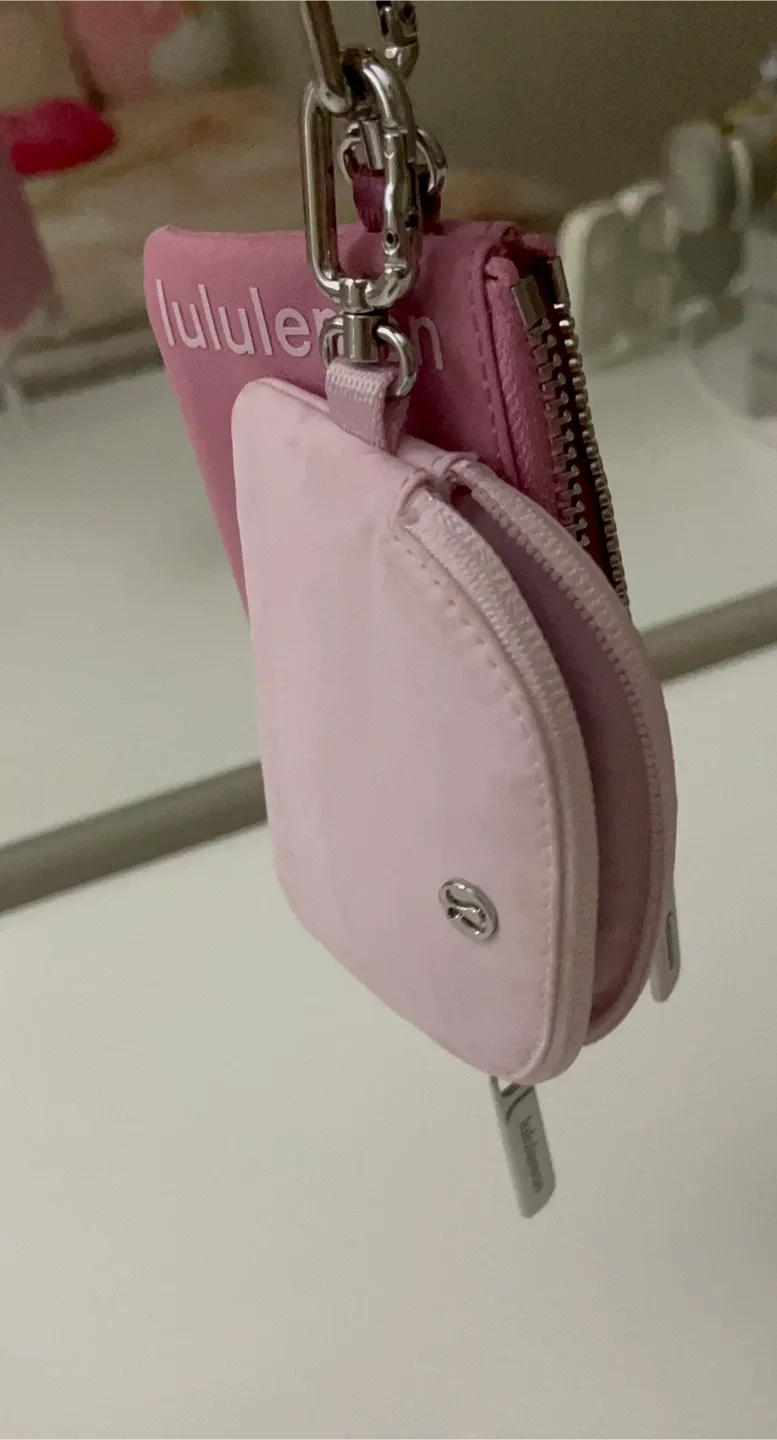 Lululemon Pink Dual Pouch Wristlet image indicator(2)