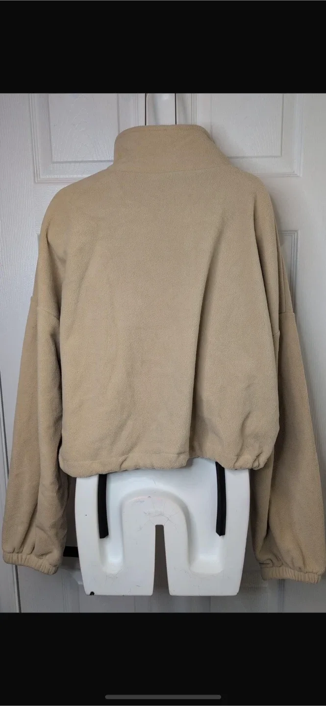 NEW! Beige Fleece Quarter Zip Pullover - Women's image indicator(7)