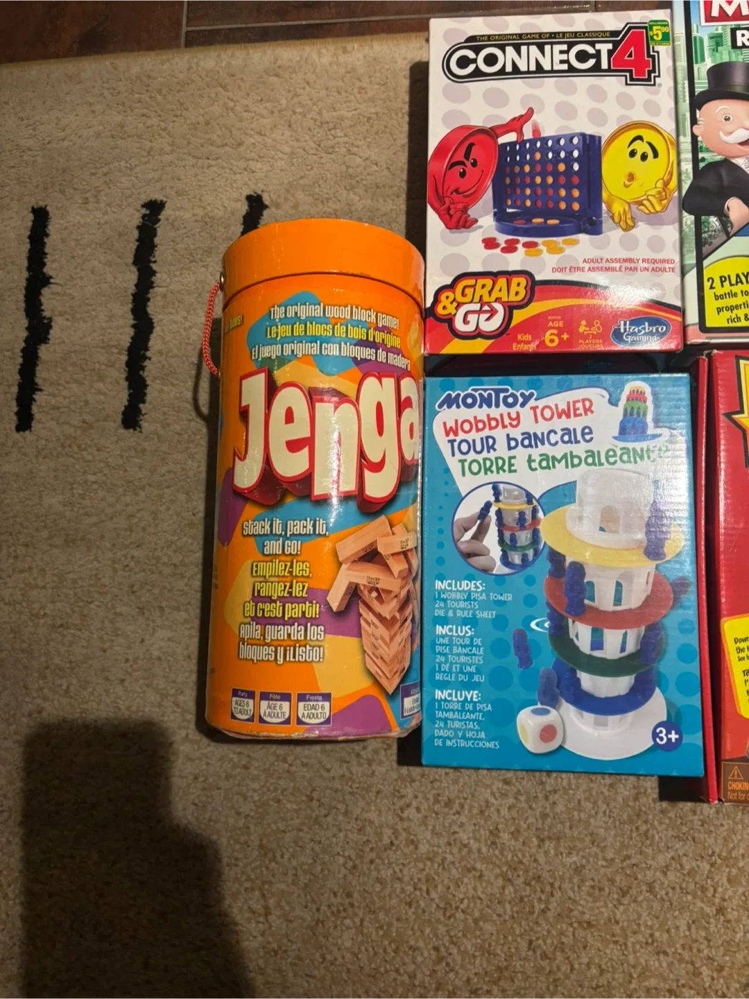 Board Games Bundle: Jenga, Connect 4, Monopoly, and More! image indicator(3)