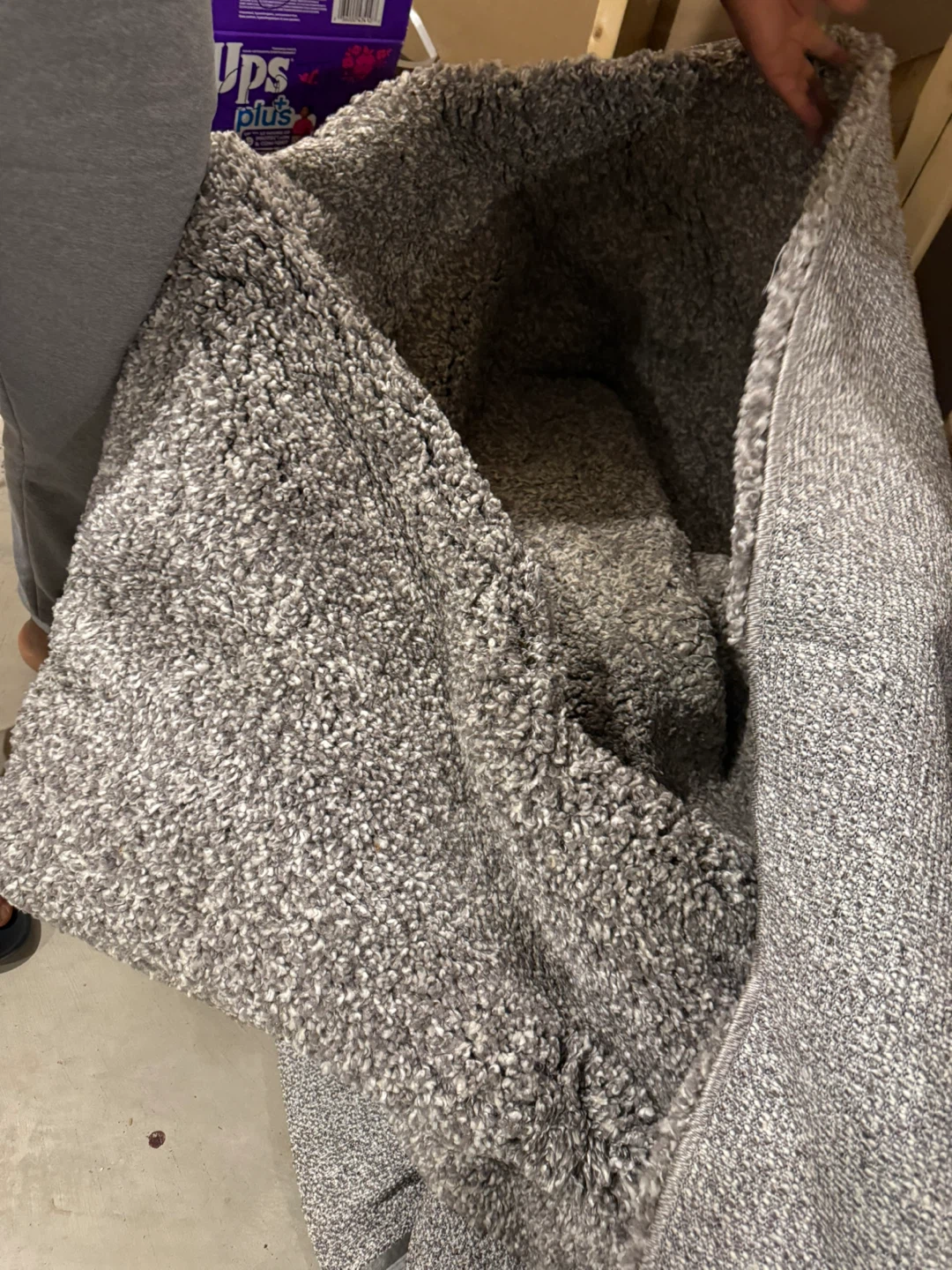 Shaggy Grey Indoor Area Rug