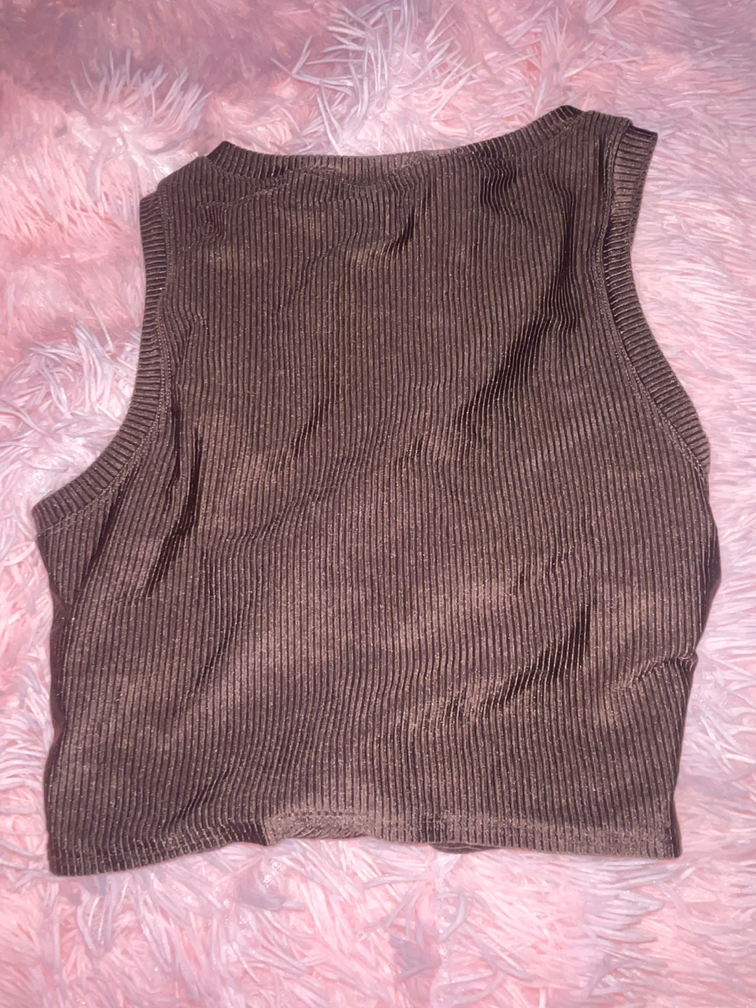 Aerie OFFLINE Brown Ribbed Tank Top - L - photo 2