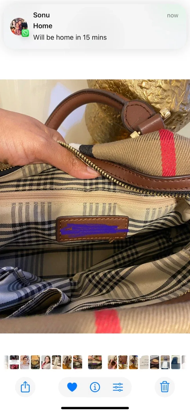 Burberry Plaid Handbag