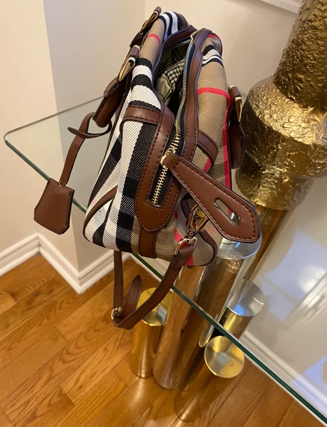 Burberry Plaid Handbag image indicator(4)