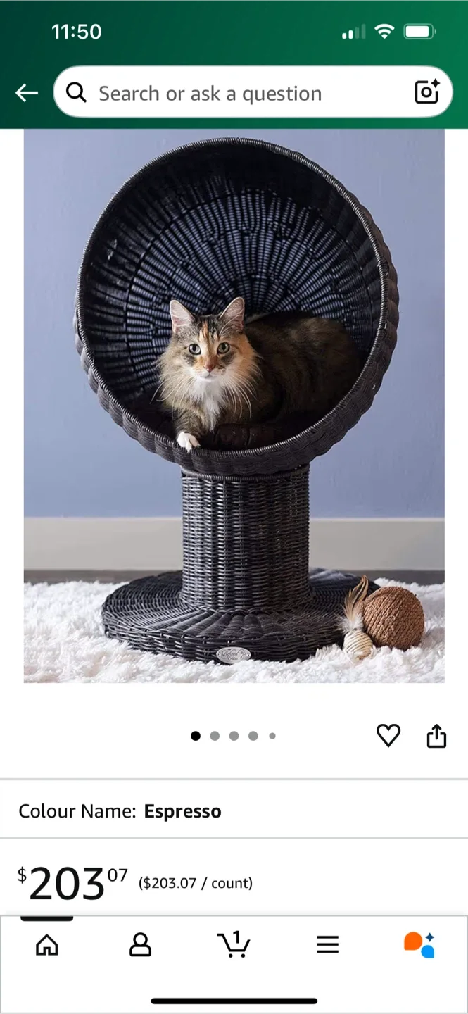 The Refined Feline Kitty Ball Bed image indicator(2)