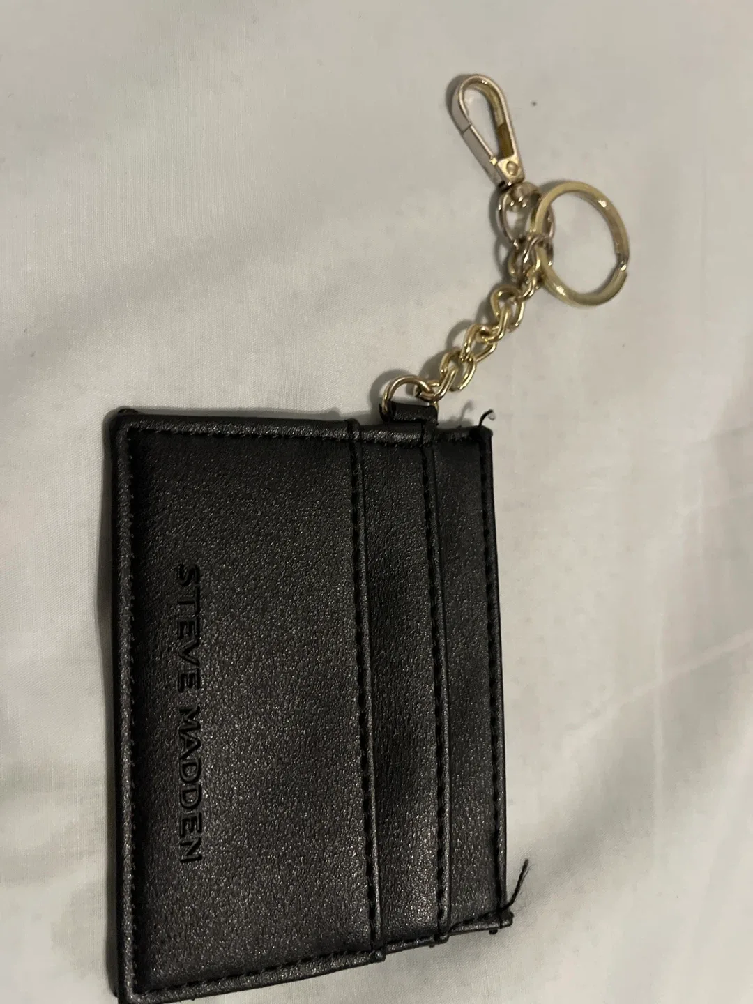 Steve Madden Black Card Holder Keychain image indicator(2)