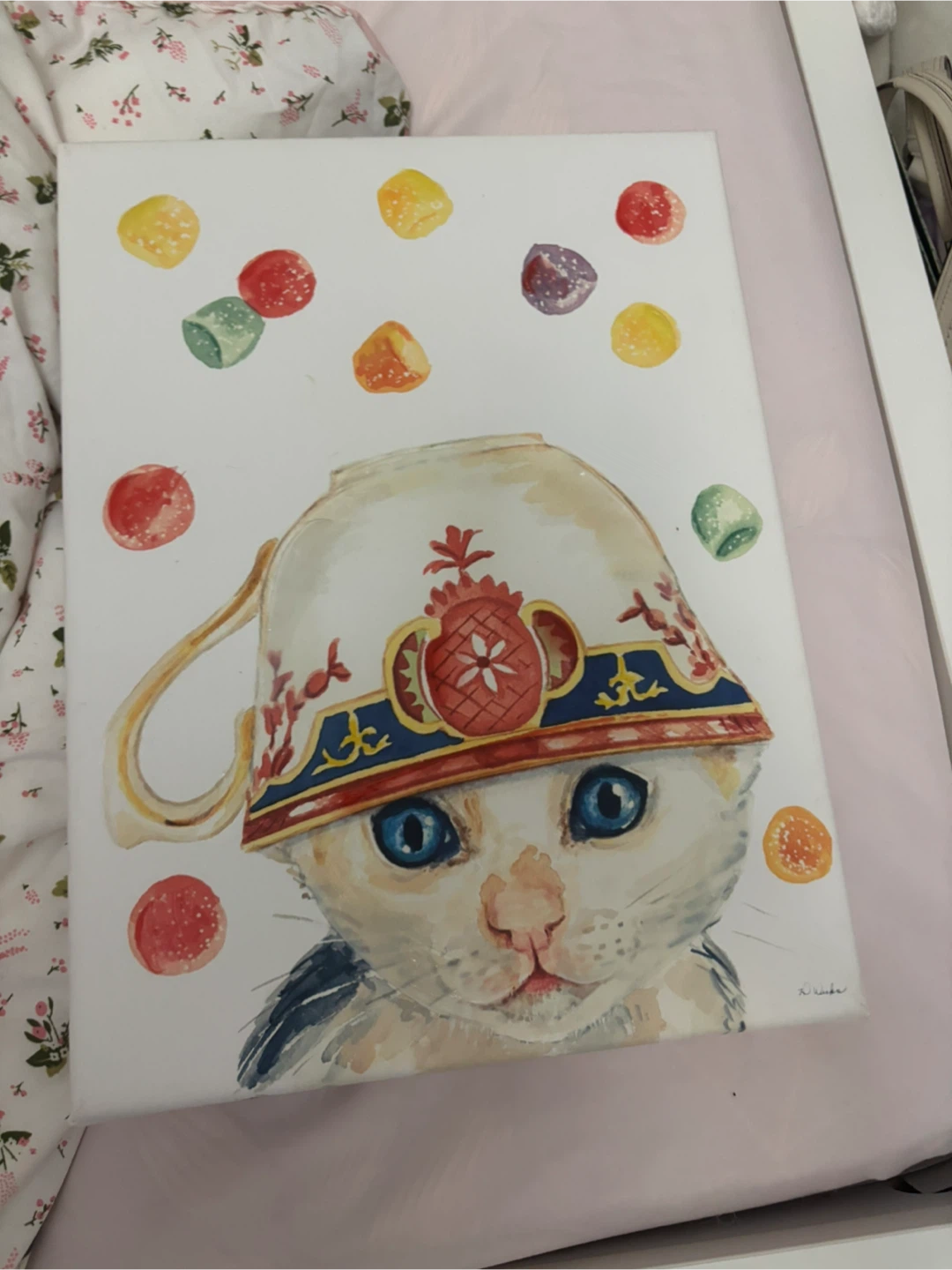 Cat in a Cup Canvas Print