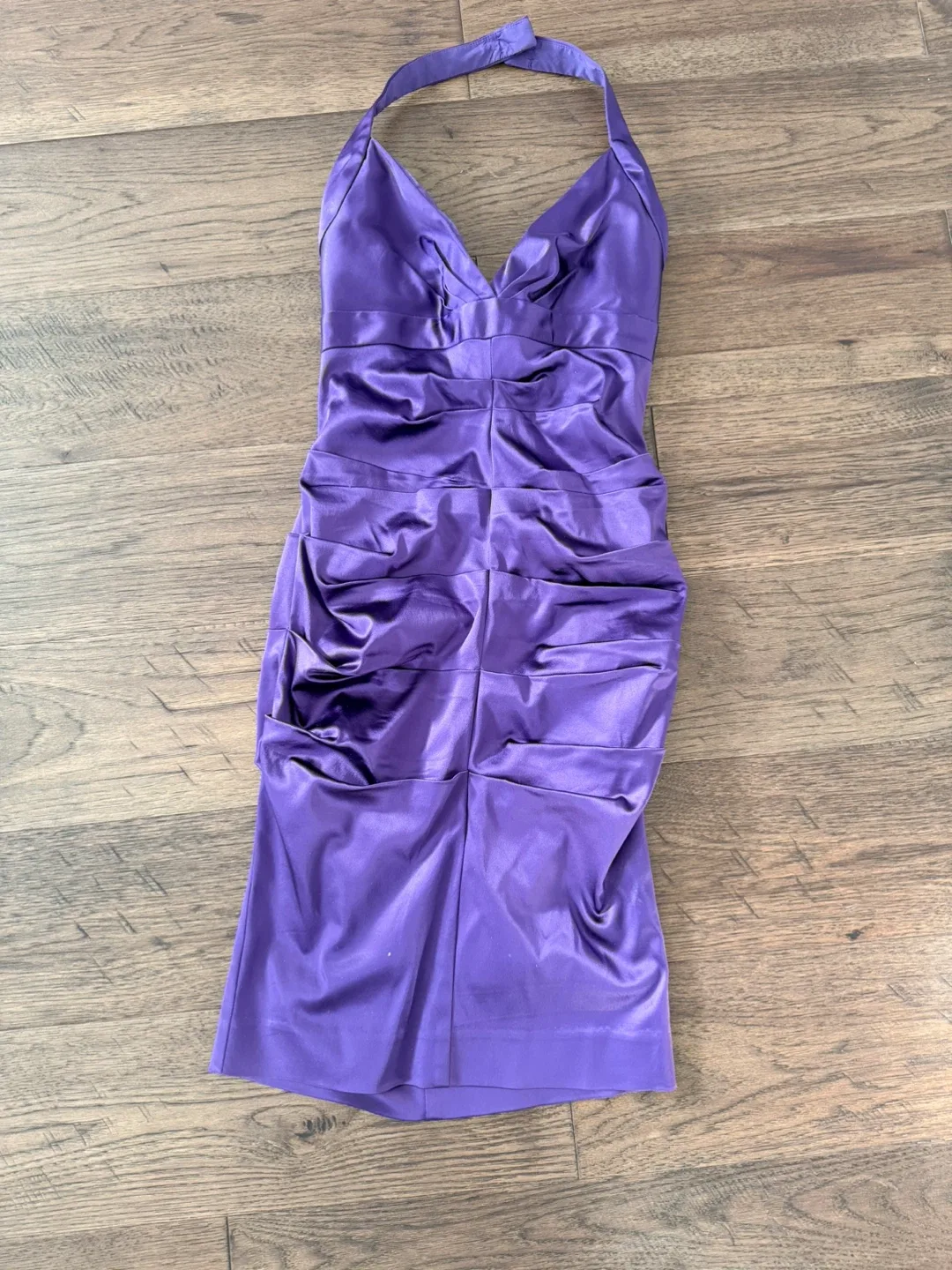 Stunning Nicole Miller Purple Halter Dress - Size 4 image indicator(2)