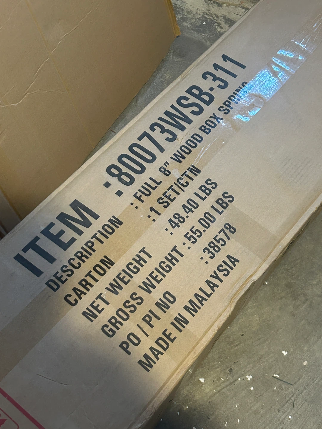Hercules Full 8" Wood Box Spring - NEW - photo 4