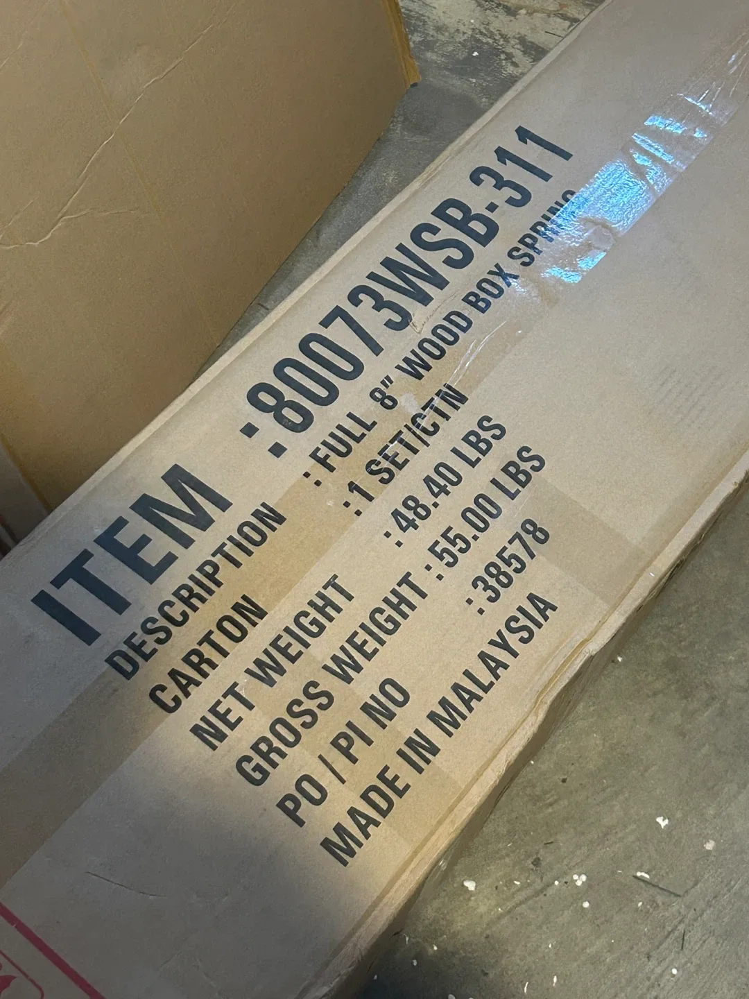 Hercules Full 8" Wood Box Spring - NEW image indicator(4)