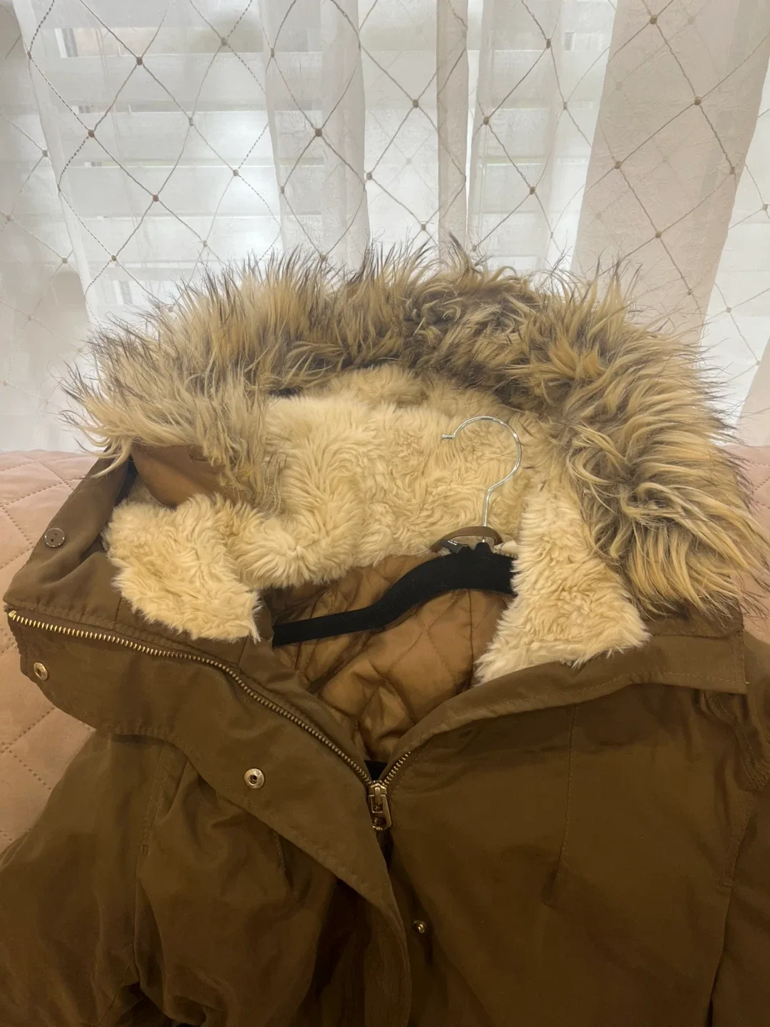 H&M Divided Olive Green Winter Parka - Size S image indicator(4)