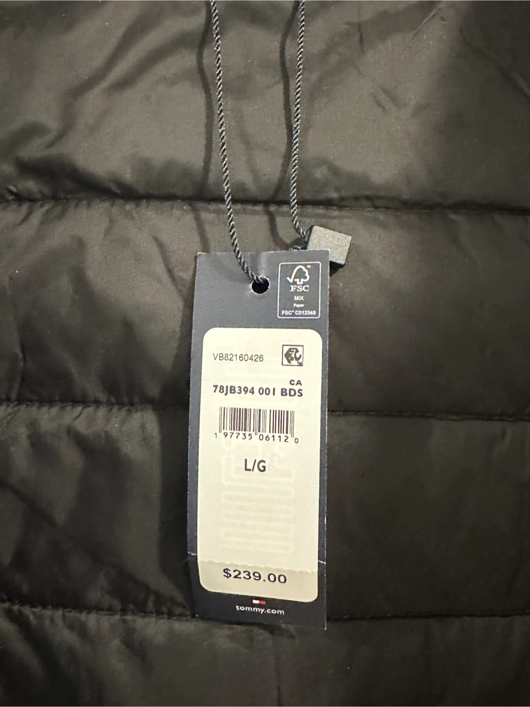 Brand new Tommy Hilfiger Packable Puffer Jacket - Size L - photo 3