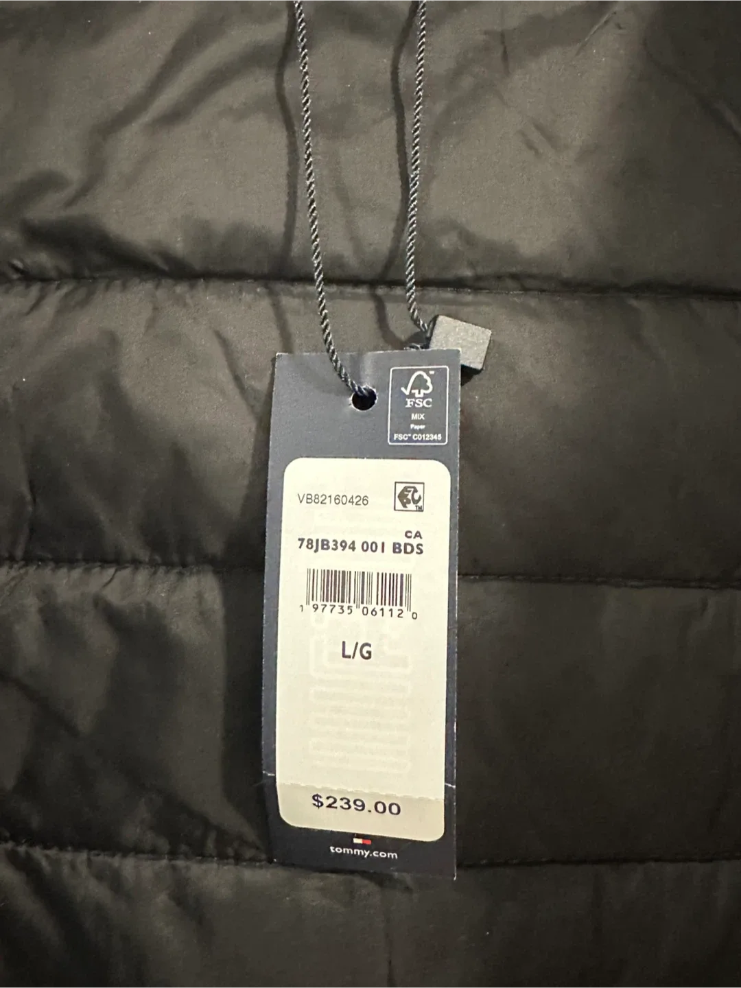 Brand new Tommy Hilfiger Packable Puffer Jacket - Size L image indicator(3)