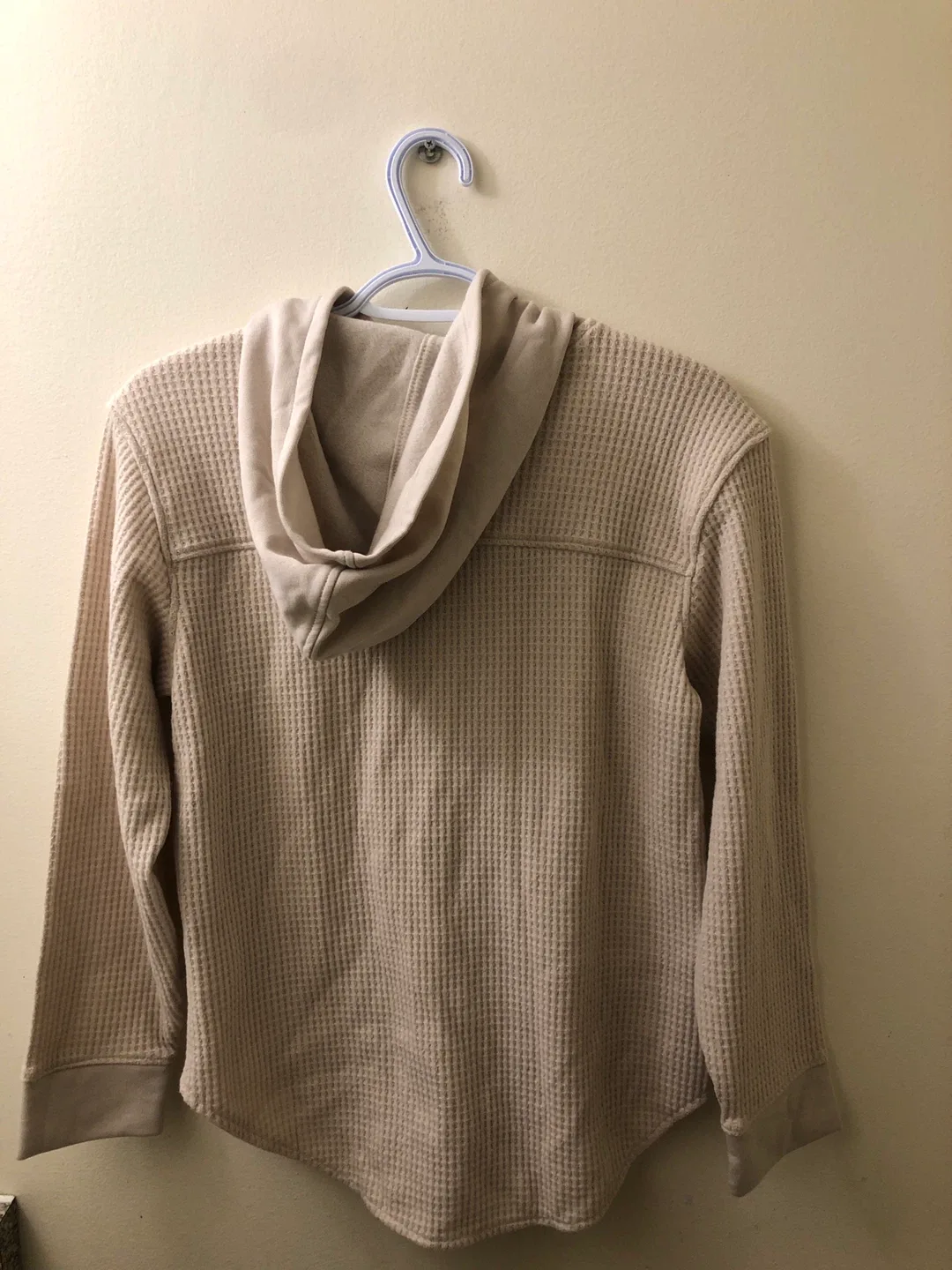 Old Navy Girls' Beige Waffle Knit Hooded Shirt XL (14-16) image indicator(2)