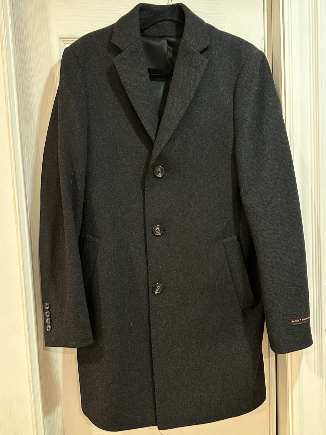 Black Brown 1826 Wool Blend Overcoat