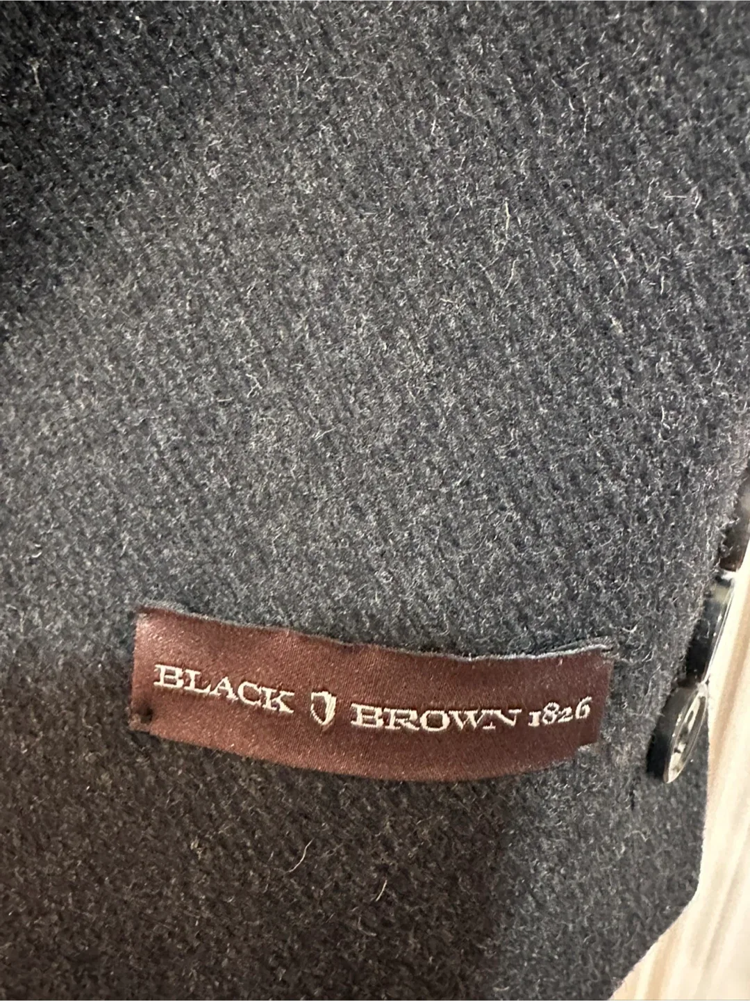 Black Brown 1826 Wool Blend Overcoat image indicator(2)