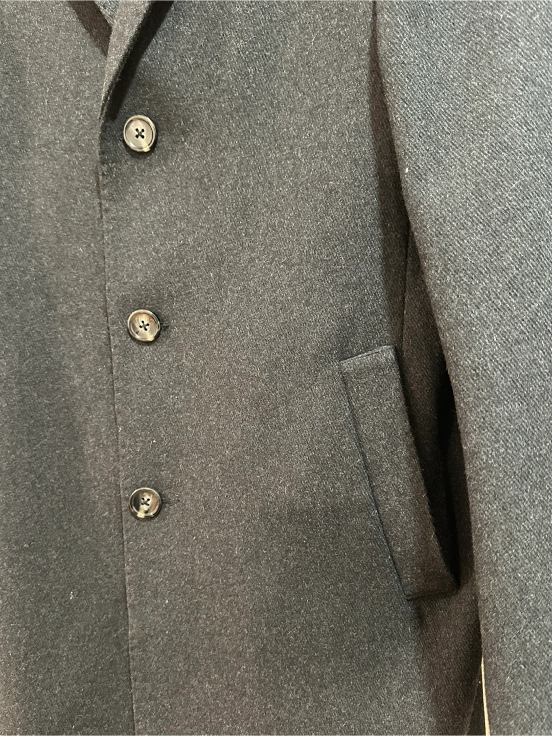 Black Brown 1826 Wool Blend Overcoat - photo 3