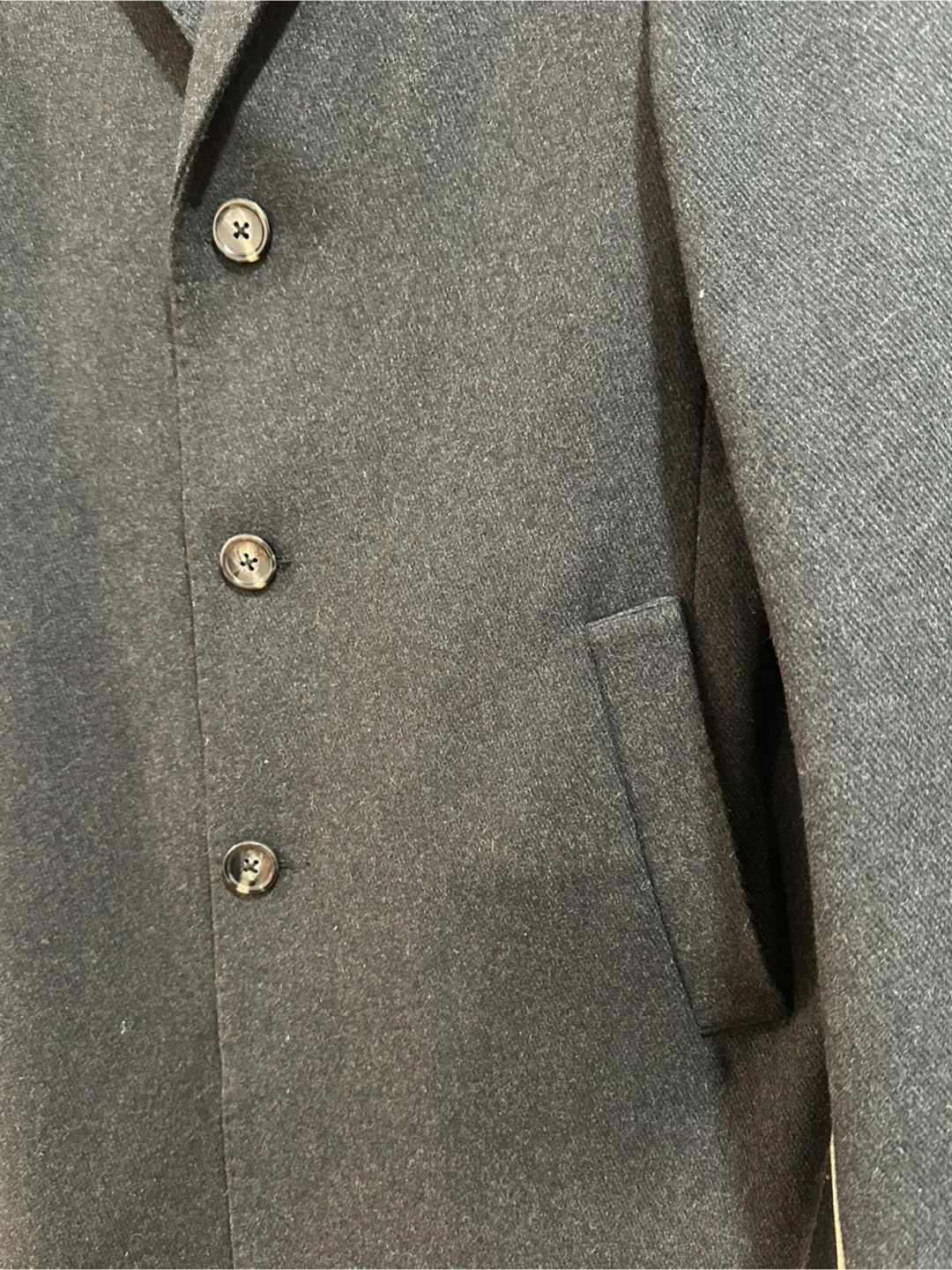 Black Brown 1826 Wool Blend Overcoat image indicator(3)