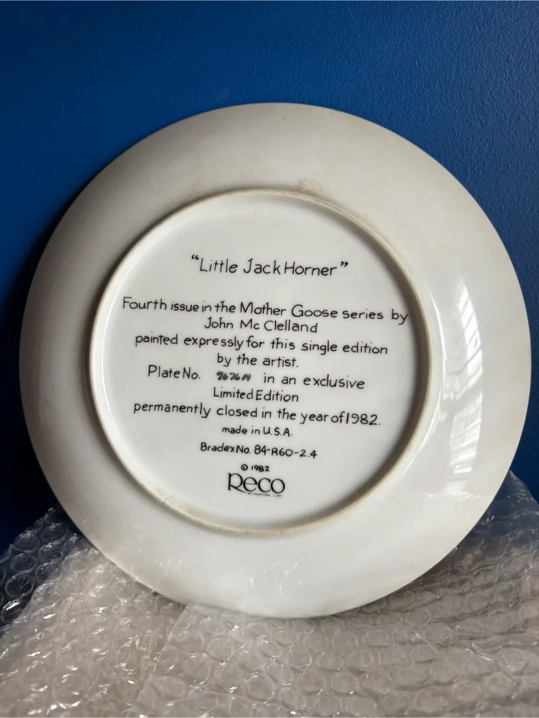"Little Jack Horner" Collector Plate image indicator(2)