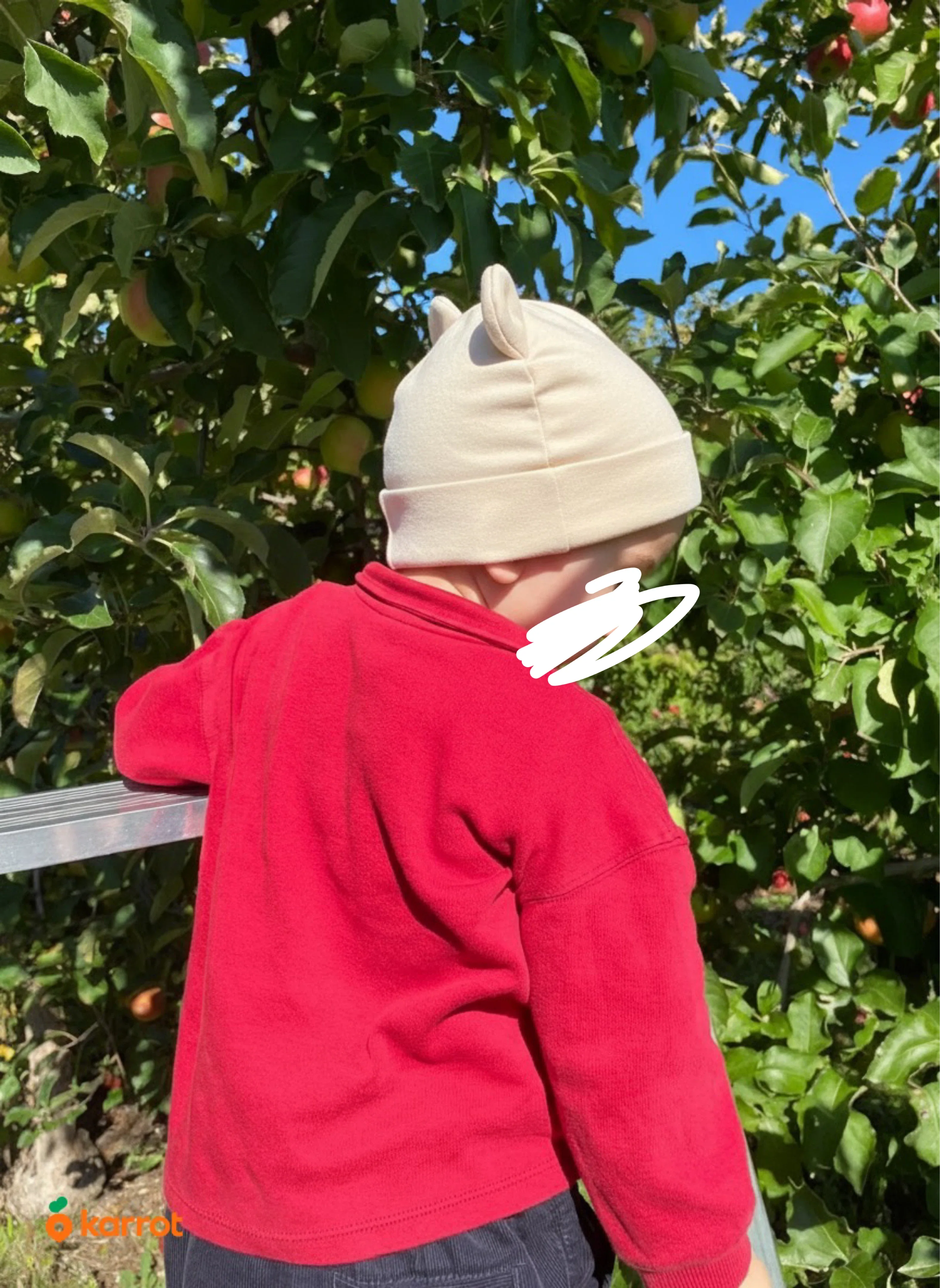 Handmade Beige Baby Bear Beanie image indicator(3)