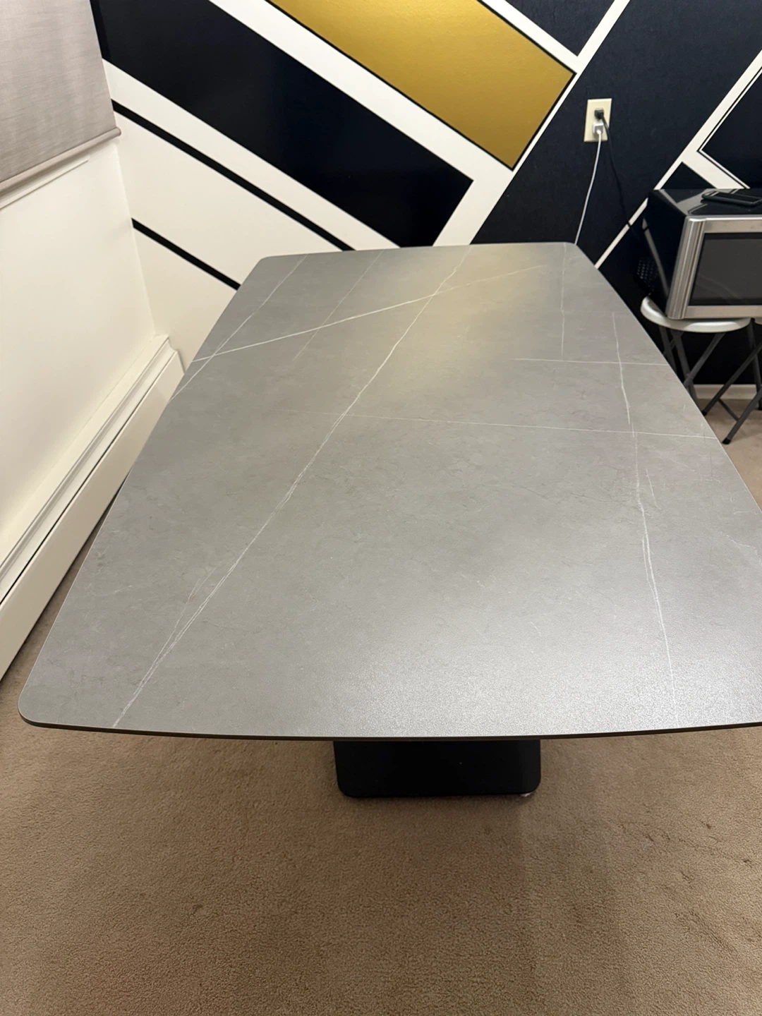 Modern Grey Dining Table(as is)