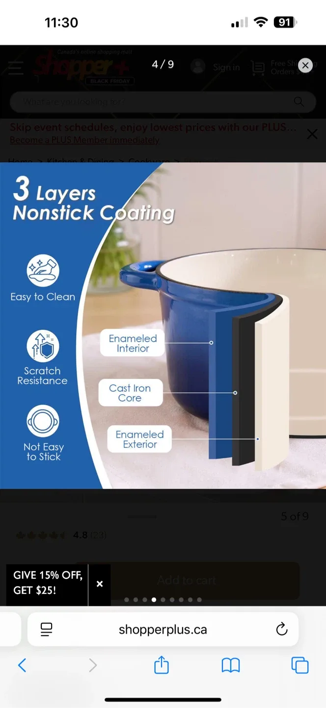 Shopper+ Cast Iron Dutch Oven, Blue image indicator(2)