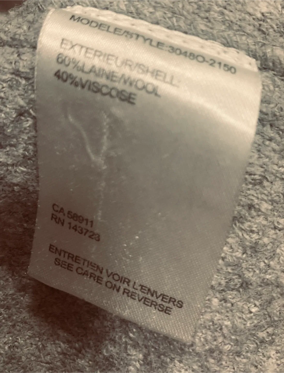 Tribal Grey Wool Blend Coat Size P/S image indicator(7)