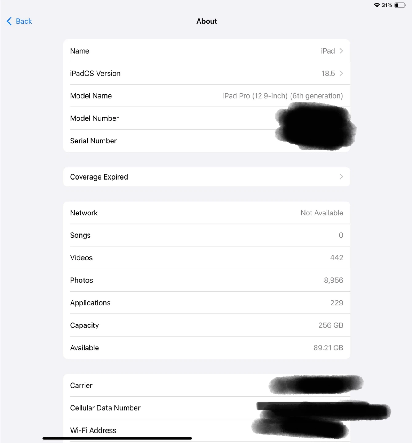 iPad Pro 12.9” (6th Gen) 256GB, Apple Pencil and magic keyboard