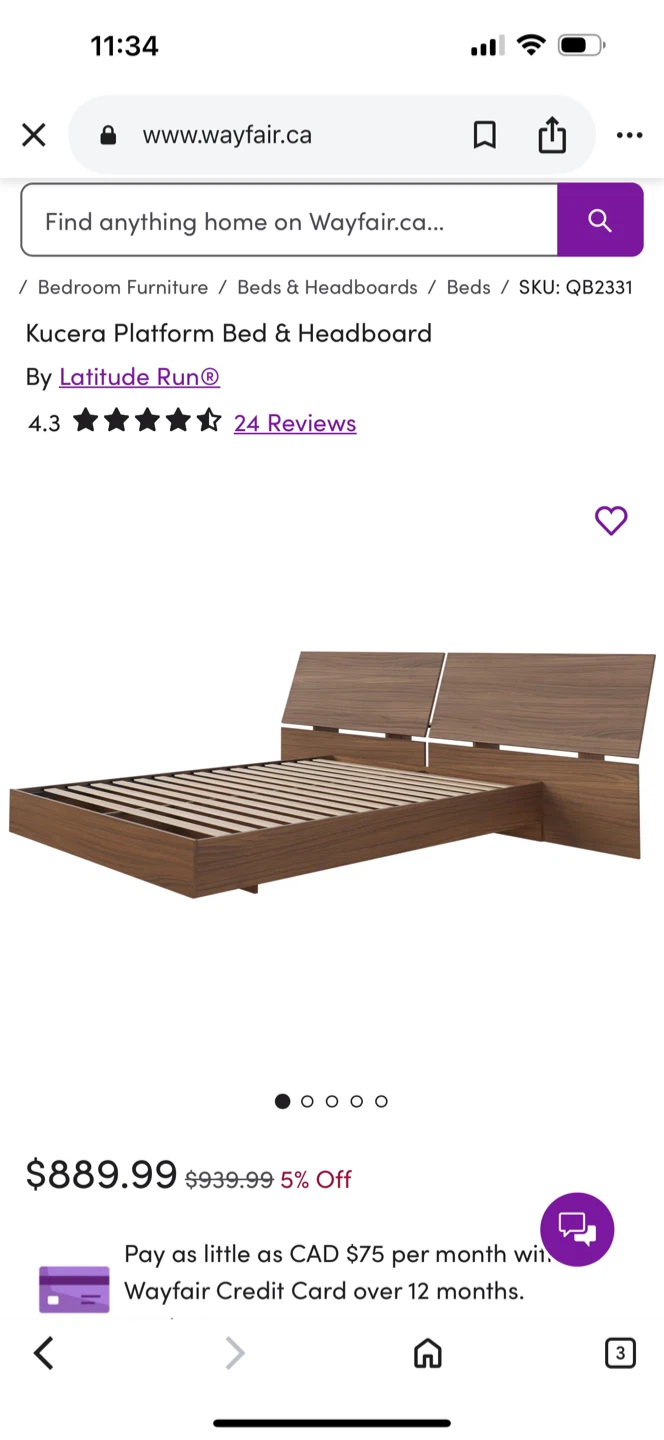 Modern floating queen bed - photo 3
