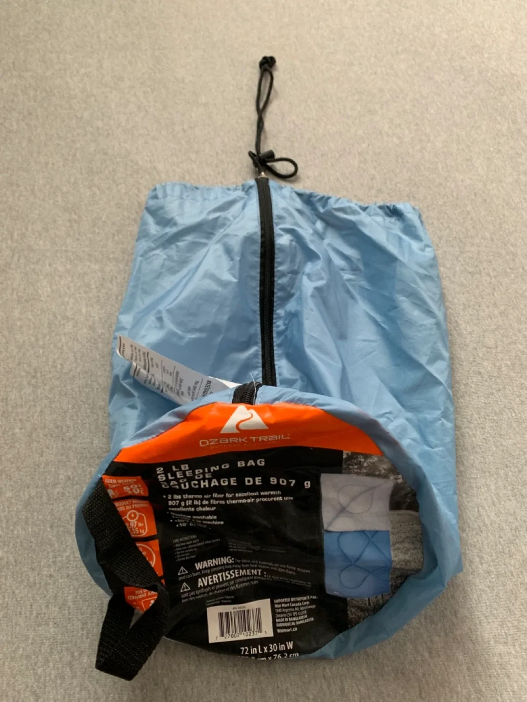 Ozark Trail 2 LB Sleeping Bag BAG - Blue thumbnail