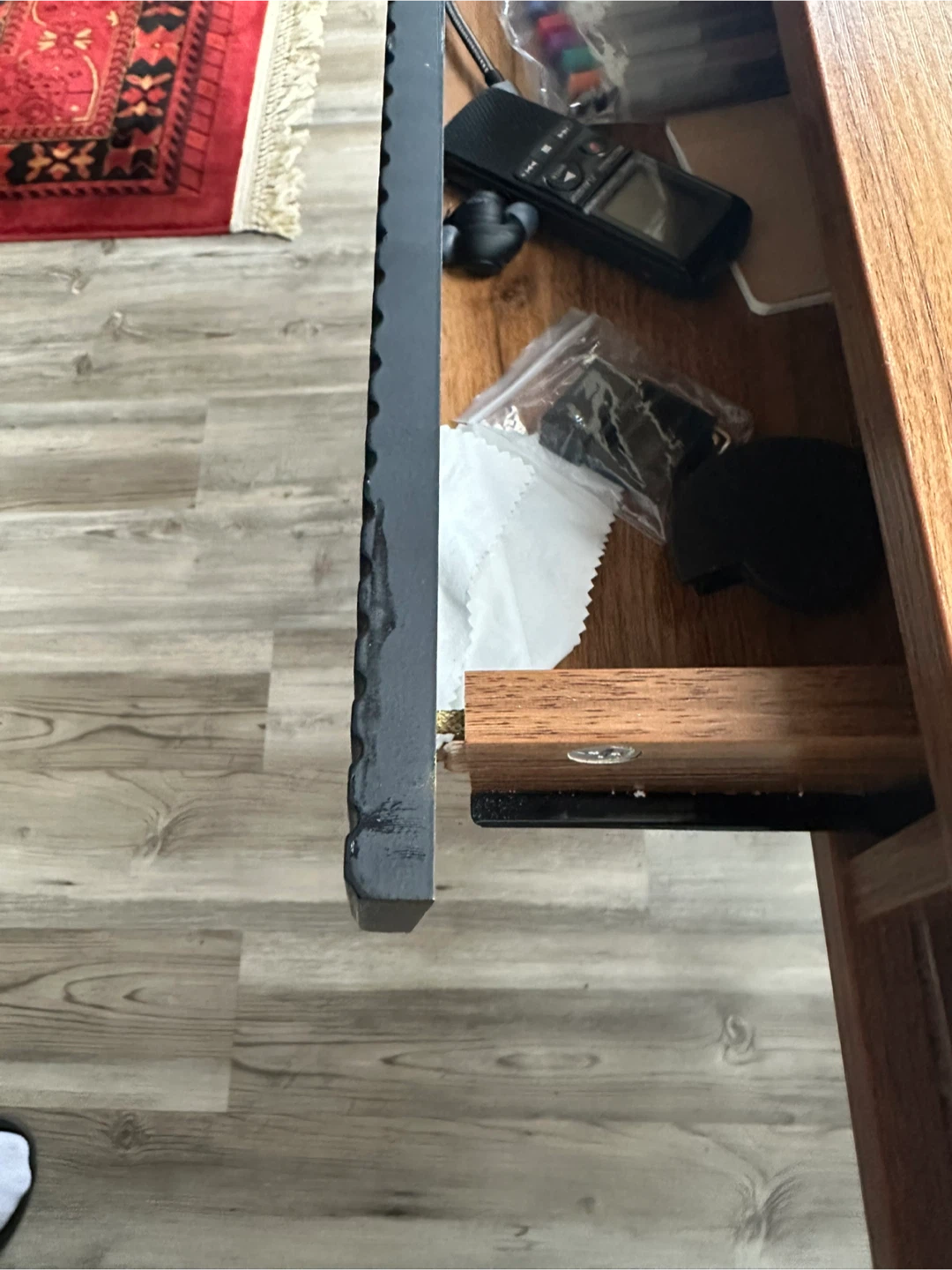 Wood Desk with Drawer - photo 4