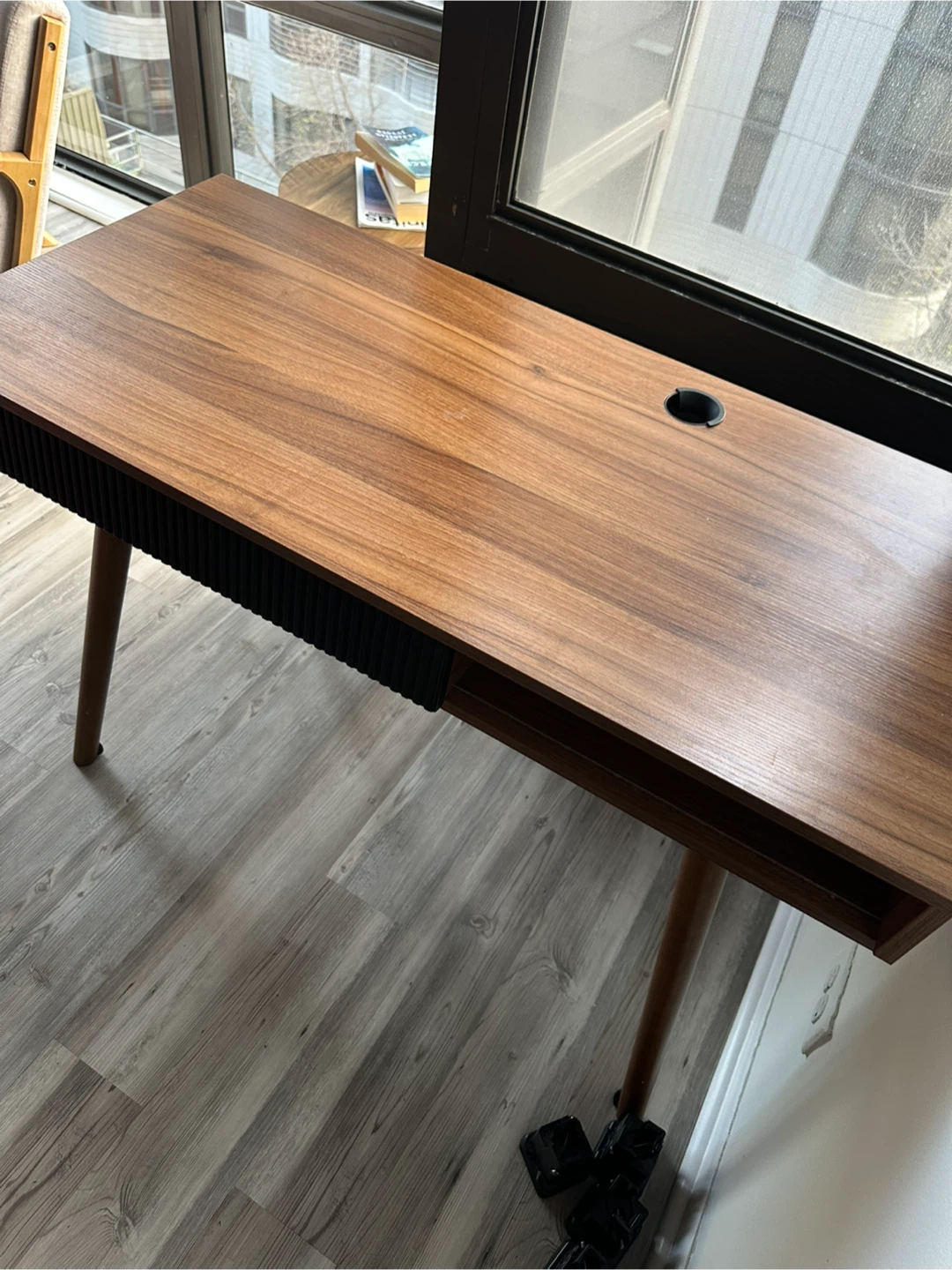 Wood Desk with Drawer - photo 3