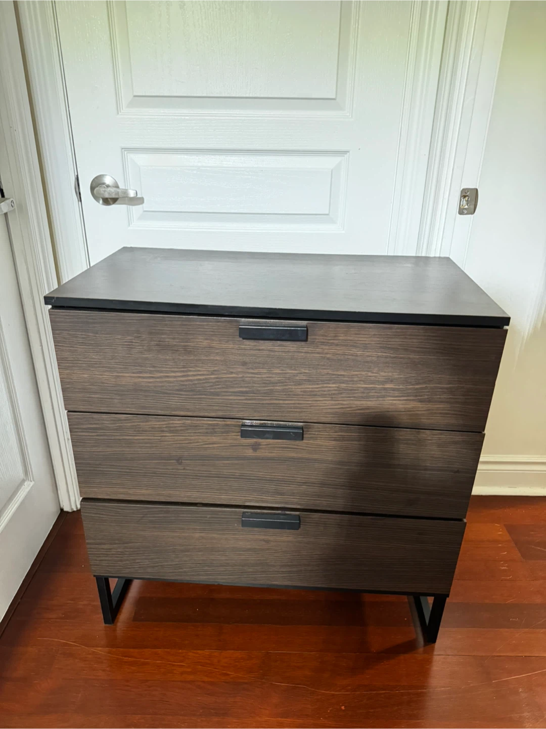 Brown Wood 3-Drawer Dresser