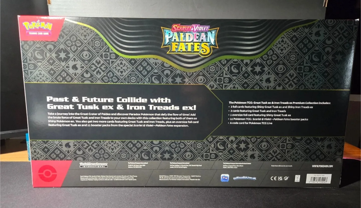 Pokemon Paldean Fates Great Tusk ex & Iron Threads ex Collection image indicator(3)