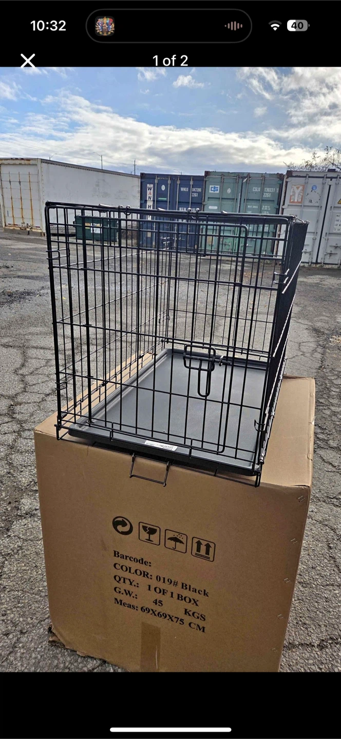 Black Dog Crate 69x69x75 cm - New in Box