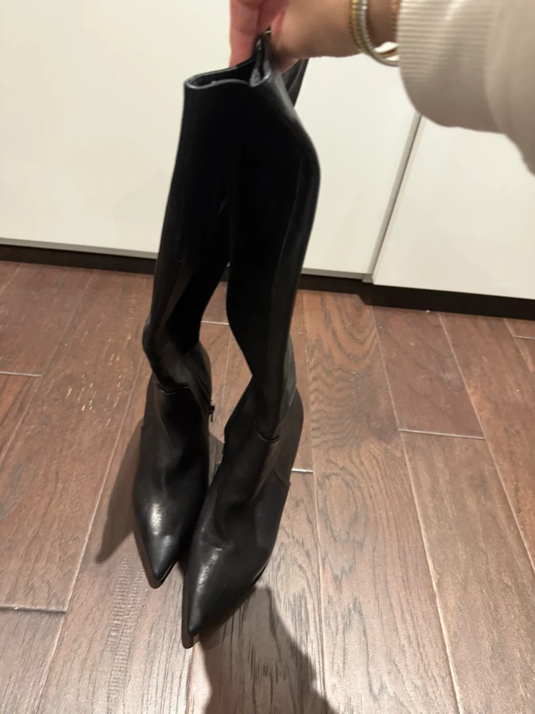 Intervale Black Knee High Heel Boots image indicator(3)