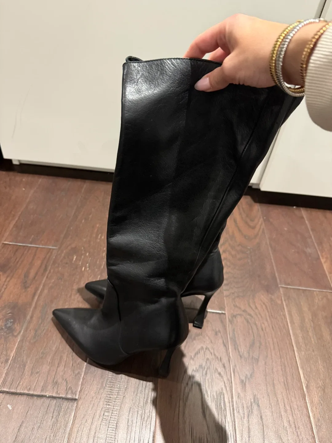 Intervale Black Knee High Heel Boots