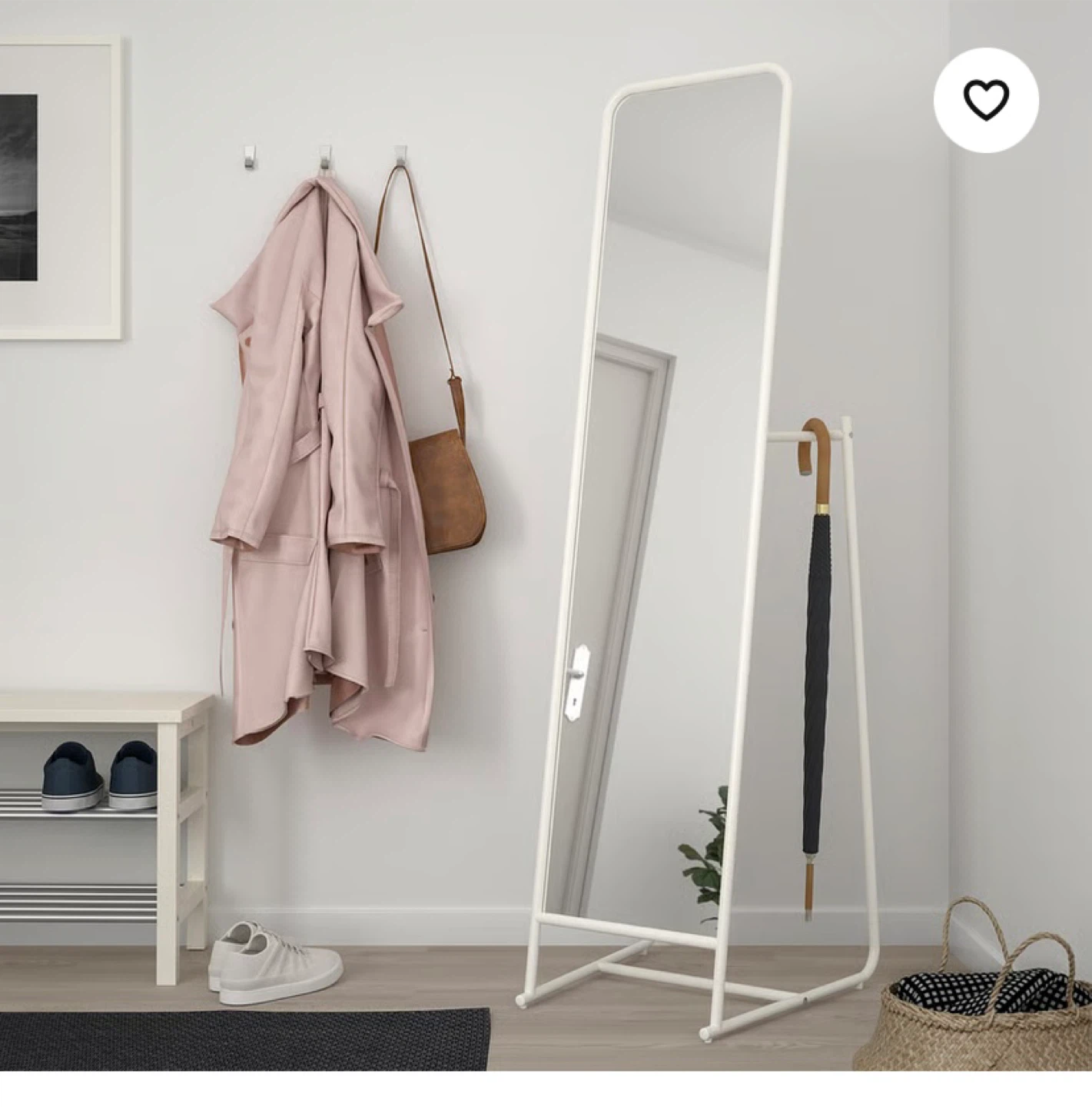 IKEA KNAPPER Standing Mirror - White - photo 2