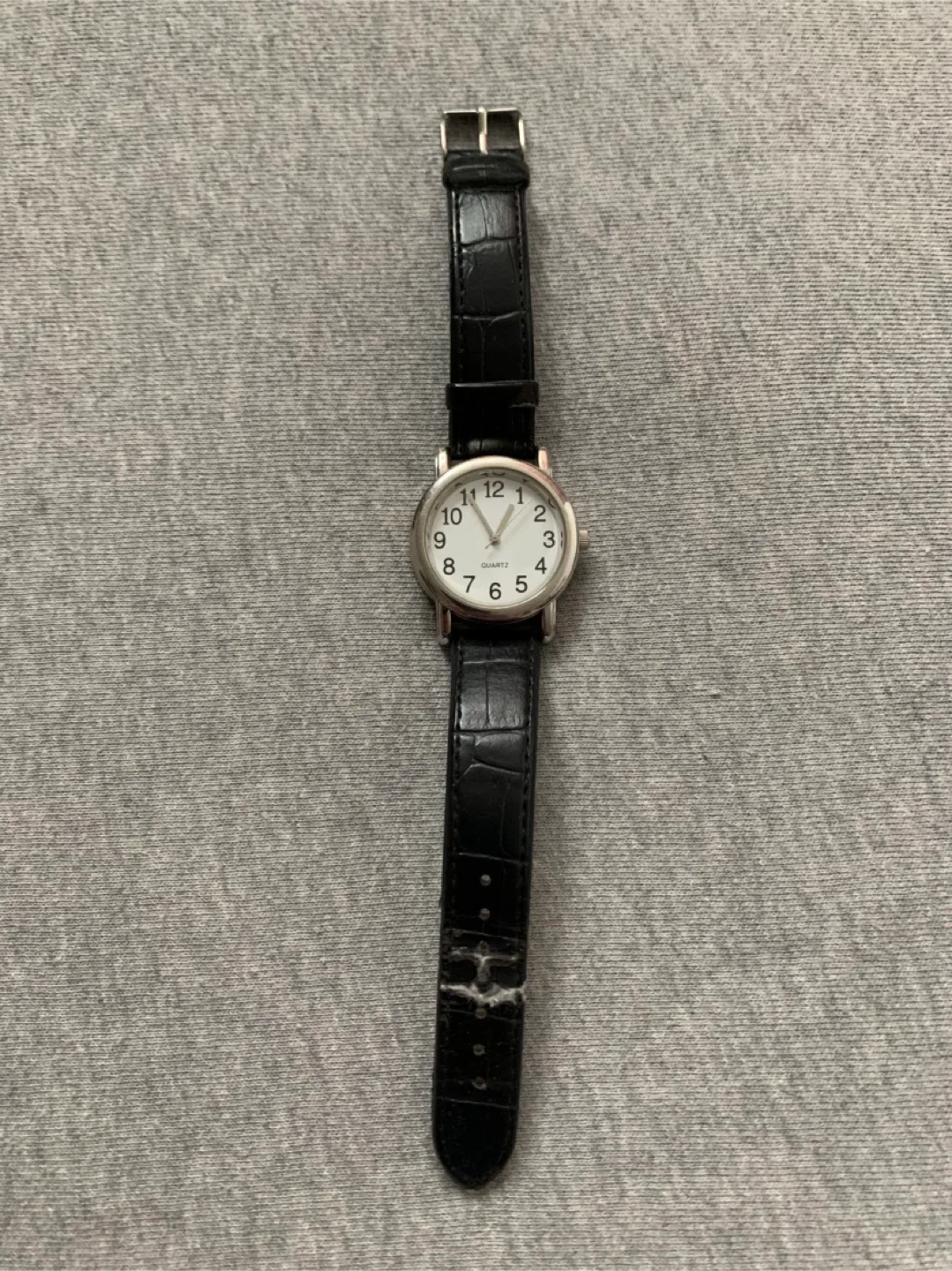 Quartz Watch with White Face and Silver Colour Detailing thumbnail