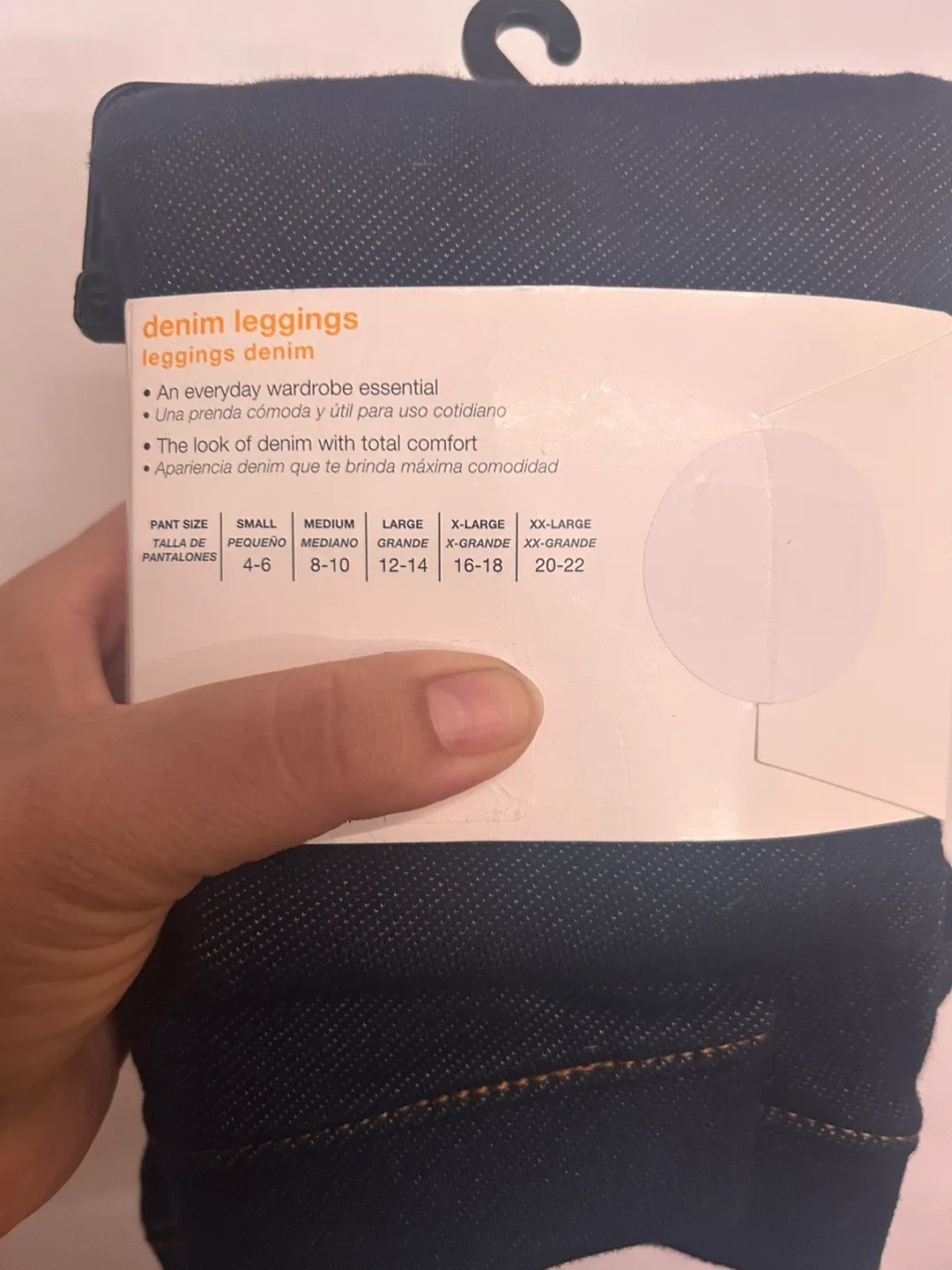 New no nonsense denim elastic waist leggings size XL image indicator(3)