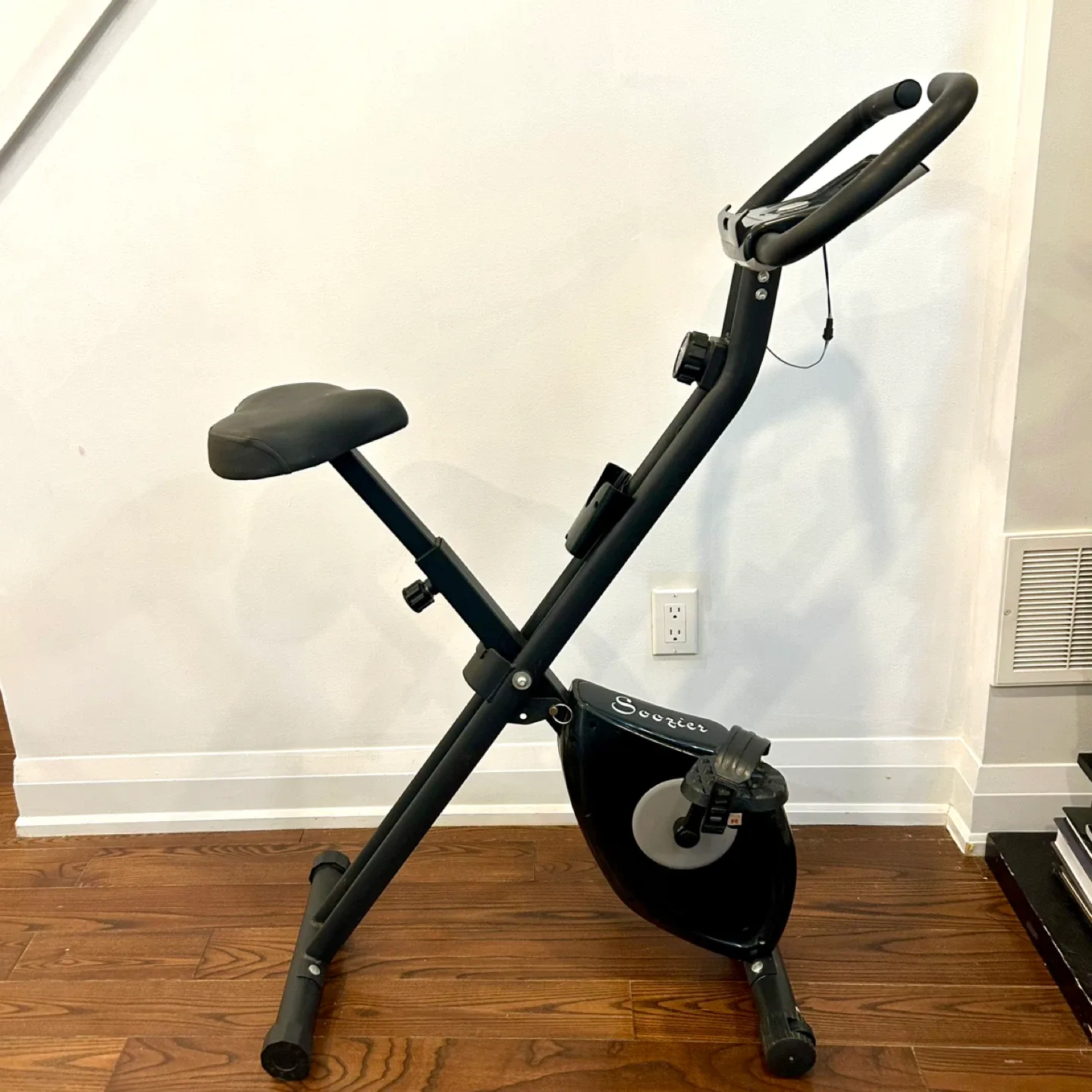Soozier Folding Exercise Bike - Black thumbnail