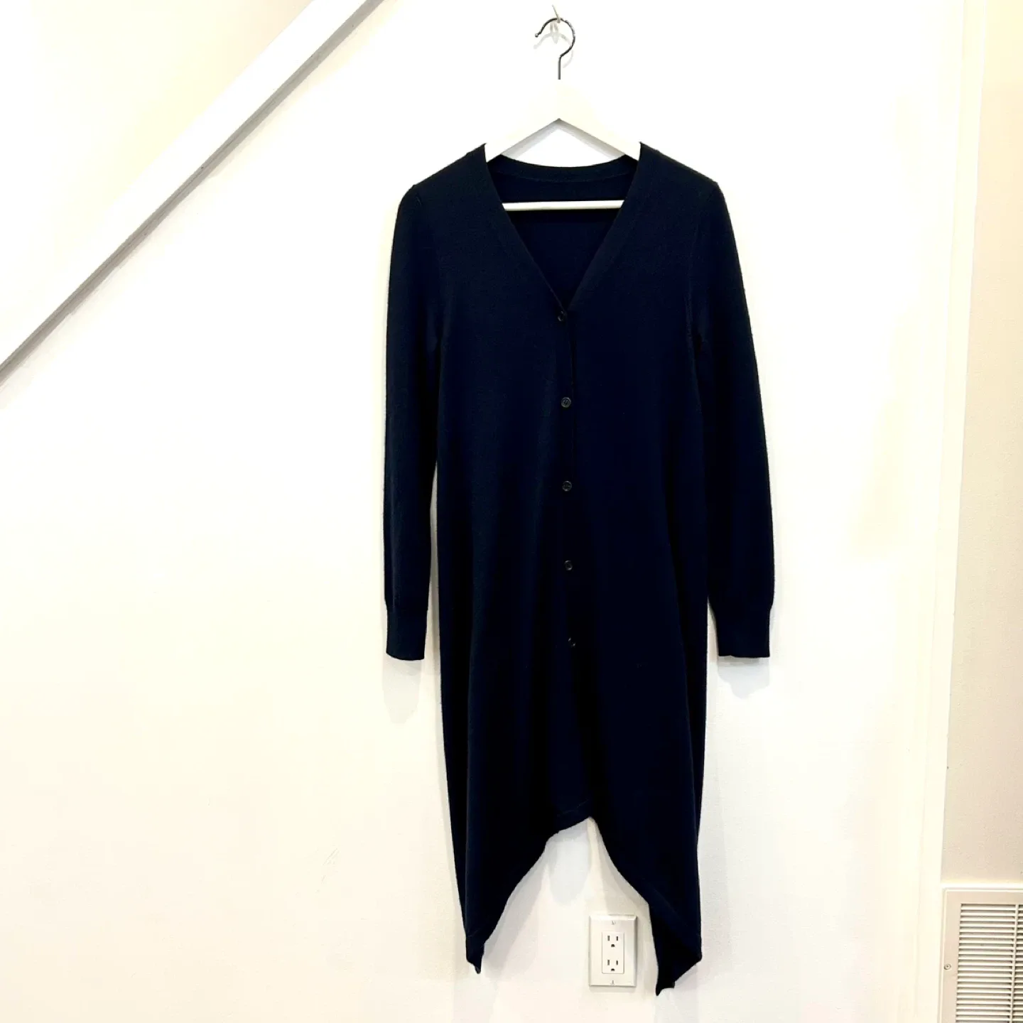 Rag & Bone Navy Cashmere/Silk Cardigan Dress - M thumbnail
