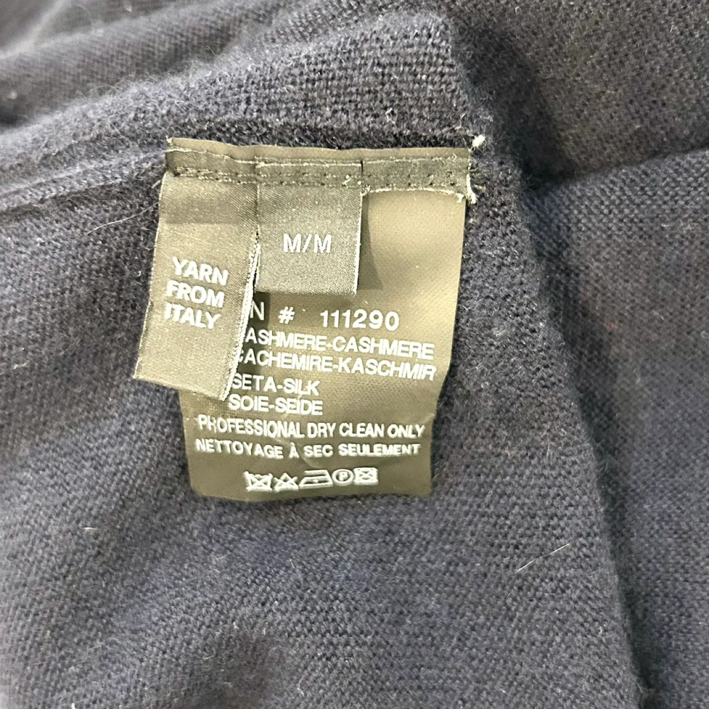 Rag & Bone Navy Cashmere/Silk Cardigan Dress - M image indicator(3)