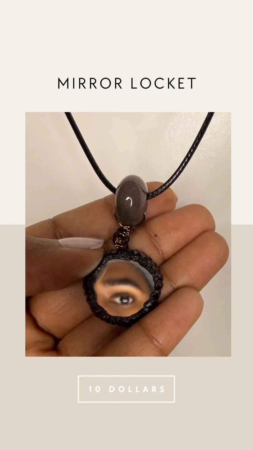 Handmade Mirror Locket Necklace