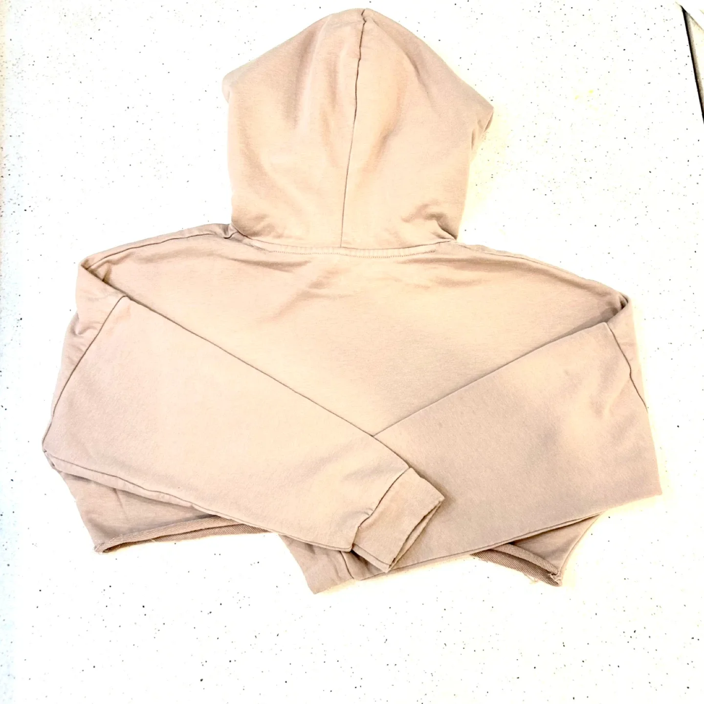 Blanc Cropped Hoodie - Beige image indicator(3)