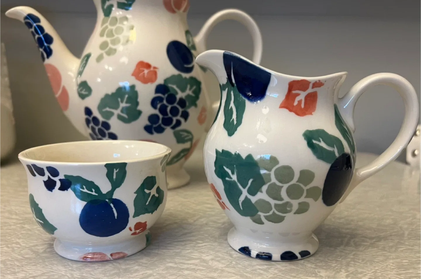 Vintage Royal Winton Tea Set Hand Decorated Spongeware image indicator(4)