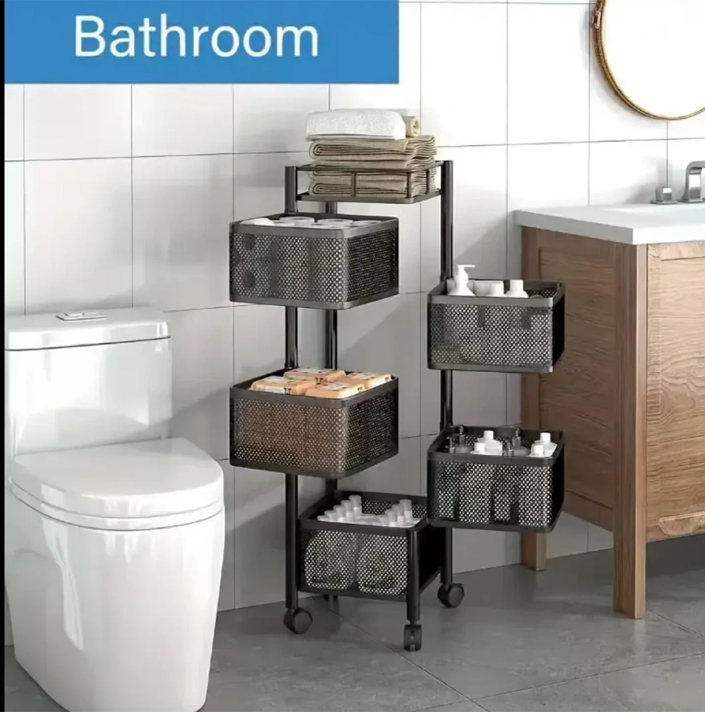 Rolling Storage Cart, 5-Tier (Brand new in box) image indicator(3)