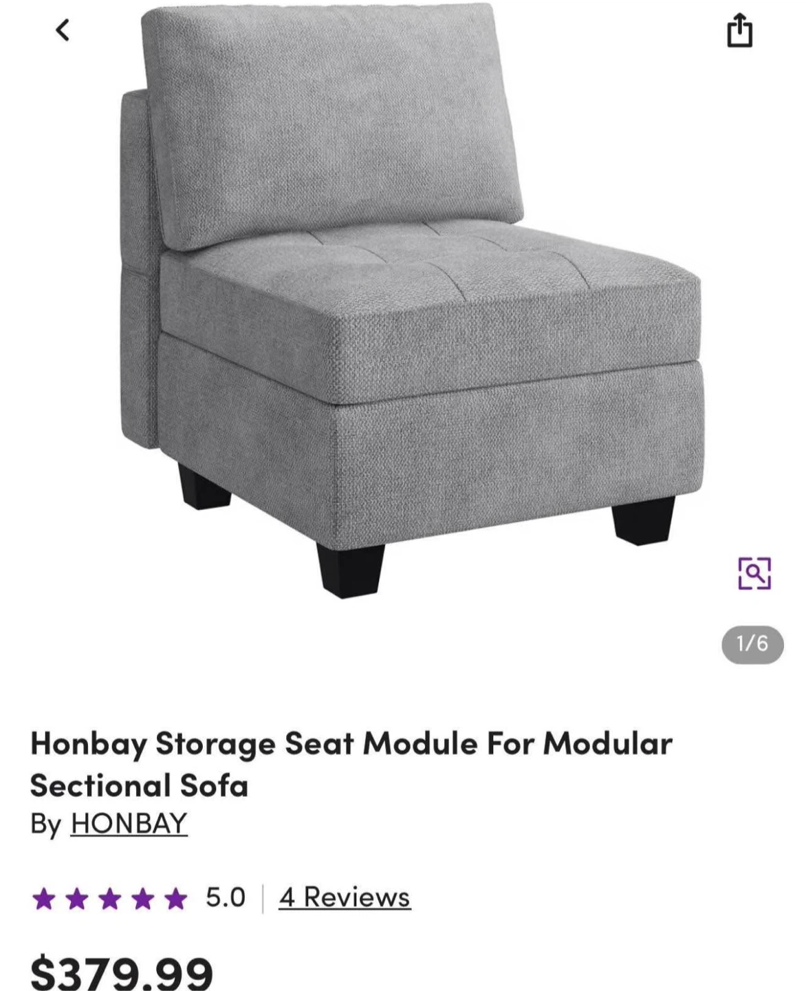 Accent Chair/ Modular sofa Seat - New condition
