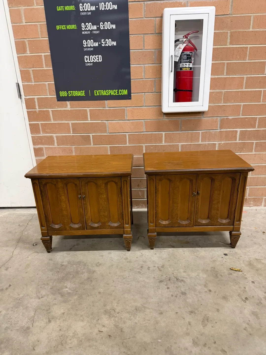 Pair of Wood Nightstands