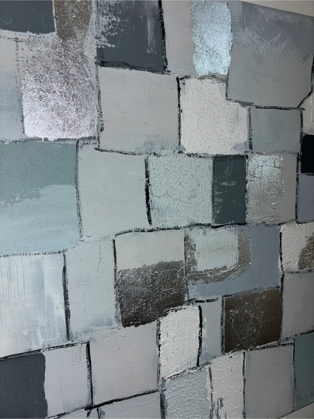 Abstract Wall Art -  Textured Grey Tones image indicator(3)