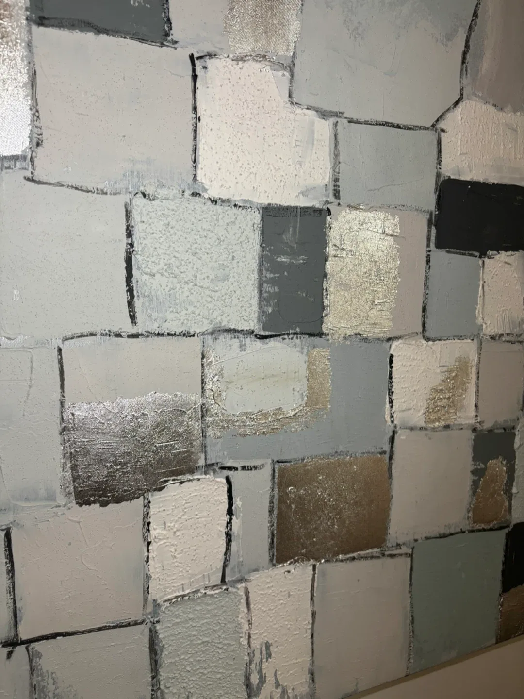 Abstract Wall Art -  Textured Grey Tones image indicator(4)